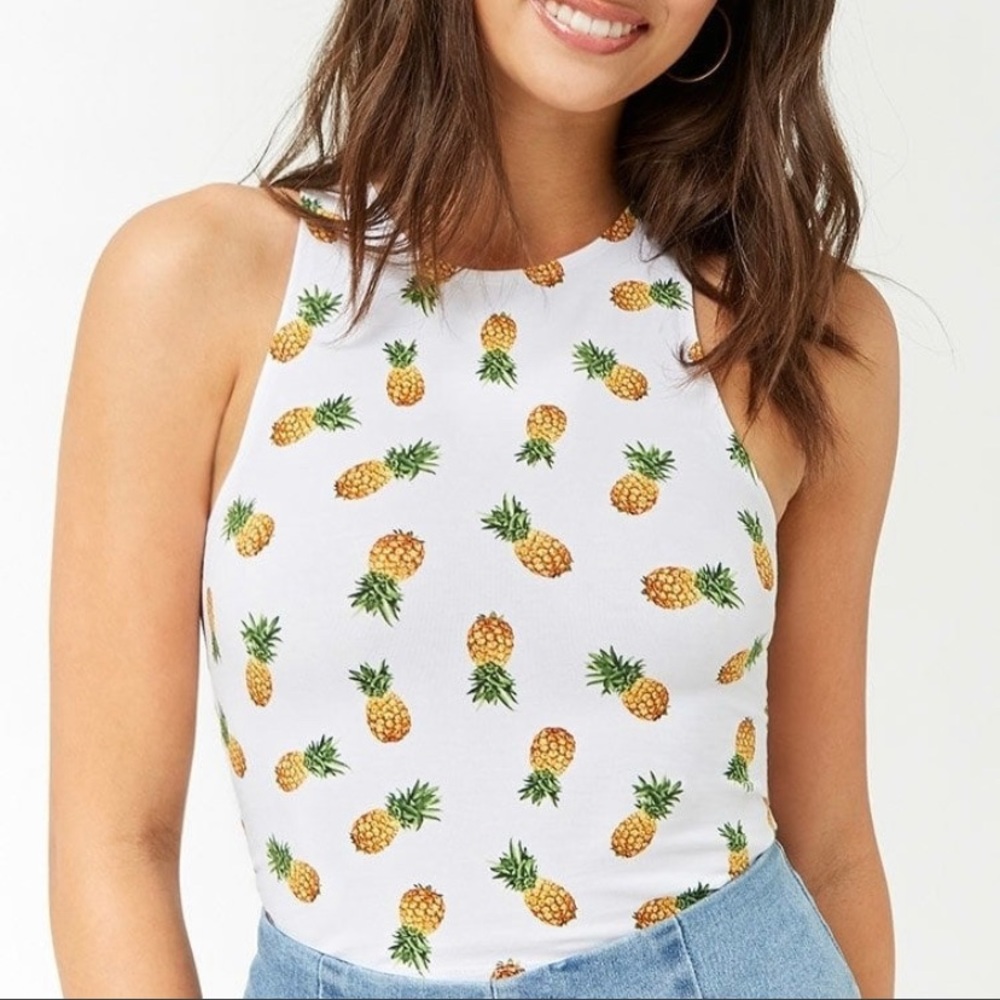 Forever 21 Pineapple Tank Top